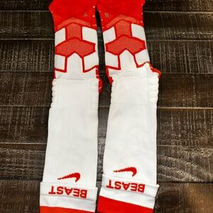 Nike orange and White Socks